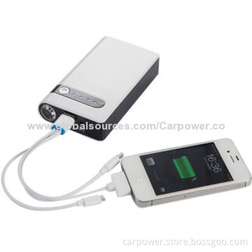 Mini Car Emergency Jump Starter with 9,000mAh, Start 12V Vehicle, Fit for Mobiles, Digital Devices